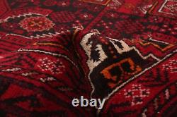 Vintage Bordered Hand-Knotted Carpet 3'5 x 6'4 Traditional Wool Rug