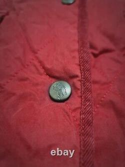 Vintage Burberry Womens Jacket Size 38 Red Diamond Quilted Nova Check