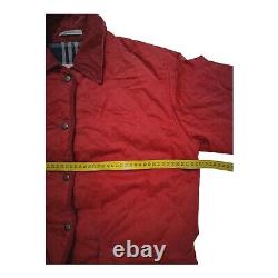 Vintage Burberry Womens Jacket Size 38 Red Diamond Quilted Nova Check