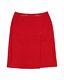 Vintage Celine Midi Skirt Red Chain Charm Logo Womens Size 46
