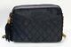 Vintage Chanel Cc Navy Blue Nylon Quilted Leather Crossbody Bag