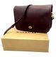 Vintage Coach Burgundy Leather Convertible Clutch Crossbody Bag #9635 Withorig Box