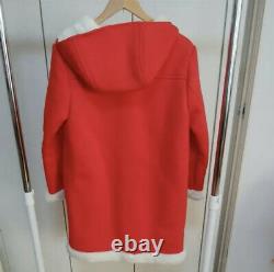 Vintage COURREGES 21 Red Zipper Jacket Coat Lining Fur Size 38 S/M Winter Rare