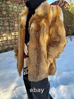 Vintage Canadian Red Fox fur Coat Luxury Custom Made Fox fur Coat