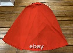 Vintage Cape Overcoat Red 60's Stoner Square Sleeveless Women Size 12 Style 8479