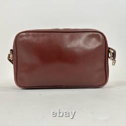 Vintage Cartier Bordeaux Leather Shoulder Bag