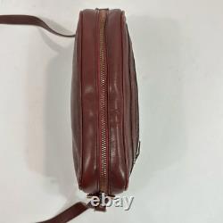 Vintage Cartier Bordeaux Leather Shoulder Bag