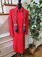 Vintage Central Park Women's Solid Red Long Sleeve Double Breasted Buttons Coat