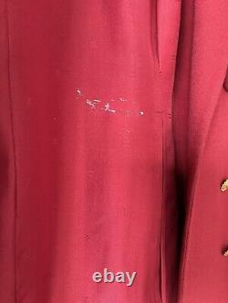 Vintage Chanel Red Jacket FR 40 CC Collection 18 1990s Double Breasted Blazer