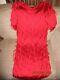 Vintage Chez Ca Designed By Tandy Women's Red Fringe Dress (size 18w)