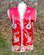 Vintage Chinese Fabulous Silk Beaded Phoenix Dragon Medium Vest Nwt