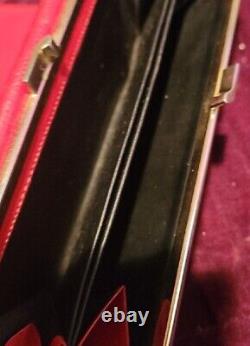 Vintage Christian Dior Bordeaux Red Leather Bifold Wallet