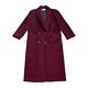 Vintage Christian Dior Burgundy Long Wool Coat Made In Usa