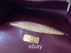 Vintage Christian Dior Crossbody Shoulder bag Burgundy Leather Rare