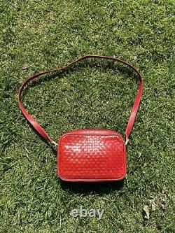 Vintage Christian Dior Leather Red Shoulder Bag France