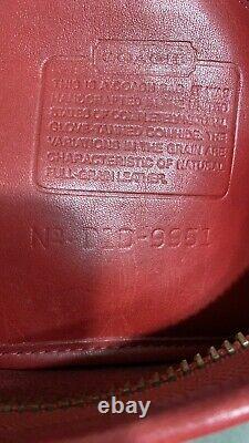 Vintage Coach 90's Red Leather Messenger Shoulder Bag