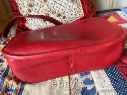 Vintage Coach 9790 CITY BAG RED Leather Brass Hardware Made NYC USA Rare