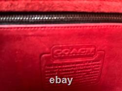 Vintage Coach 9790 CITY BAG RED Leather Brass Hardware Made NYC USA Rare