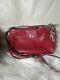 Vintage Coach Bag Red 9154 Leather Small Crossbody Bag Added Cute Fob! 90's