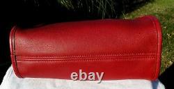 Vintage Coach Carousel Red Leather Domed Bag Crossbody Brass Hardware 9942