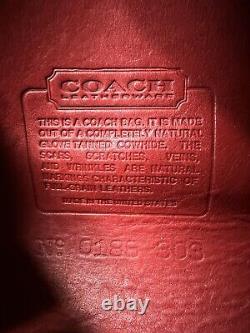 Vintage Coach Chrystie? Red? Leather Crossbody Bag 9892