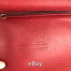 Vintage Coach Lexington Red Leather Briefcase Messenger Crossbody Bag 5265