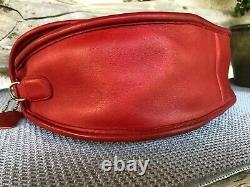 Vintage Coach RED Plaza Leather Bag Large, Style 9865 (Near Mint and HTF)