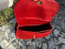 Vintage Coach RED Plaza Leather Bag Large, Style 9865 (Near Mint and HTF)