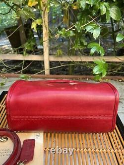 Vintage Coach Red Carousel top handle crossbody 9942