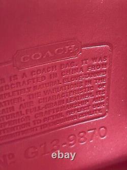 Vintage Coach Red Leather Court Bag Satchel 9870 Crossbody Euc