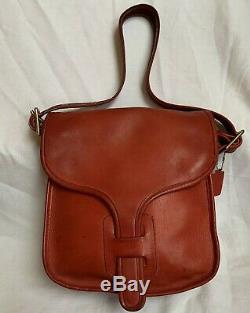Vintage Coach Saddle Bag Red Leather Courier Pouch Pre Creed Bonnie Cashin Rare