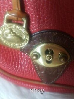 Vintage Dooney & Bourke Red AWL Calvary Mini Crossbody Bag