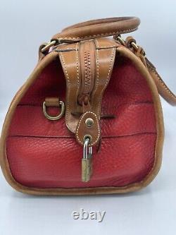 Vintage Dooney & Bourke Red Leather Regal Gladstone Shoulder Purse Bag SEE PICS