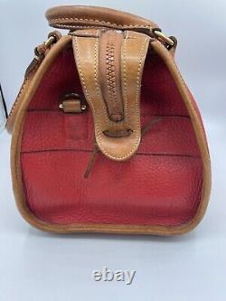 Vintage Dooney & Bourke Red Leather Regal Gladstone Shoulder Purse Bag SEE PICS
