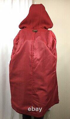 Vintage EDDIE BAUER USA? 100% Wool Red Riding Hood Winter Toggle Coat M