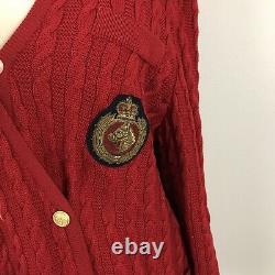 Vintage ESCADA womens 36 Large Cardigan Sweater Red