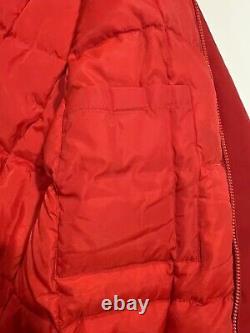 Vintage Eddie Bauer Womens Canvas Down Topper Parka Red Barn Coat Jacket Size XL