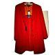 Vintage Escada Munich New With Tags $1,650. Race Car Red Wool Coat Size 10 Sale