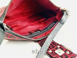 Vintage FENDI Red Monogram Clutch Bag