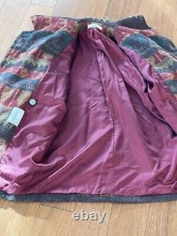Vintage Fairbrooke Womens Southwest Aztec Wool Jacket Red Brown Coat Sz 4 USA