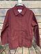 Vintage Filson Antique Tin Cloth Barn Jacket Size L Wine Red Plaid 5302c