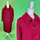 Vintage Frank Jelleff Red Wool Boucle Coat With Raglan Sleeves Size Large
