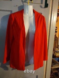 Vintage Full Length Red Evening Dress withJacket Size 12 Waist
