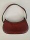 Vintage Gucci Small Handbag Shoulder Bag Leather Brown Red'ish