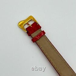 Vintage Gold EXAEQUO Salvatore Dali Softwatch Melting Watch, Red Leather, 92010