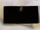 Vintage Gucci Black Suede With Red Leather Interior Gold Hand Clasp Clutch Wallet
