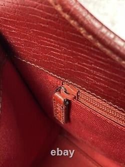 Vintage Gucci Monogrammed Red Ruby Bardot Hobo Women Mini Bag 90s