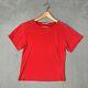 Vintage Gucci Shirt Womens 38 Or Us 2 Red Shortl Sleeve 100% Silk Italy 1970's