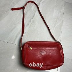 Vintage Gucci Shoulder Cross Body Bag Old Razor Leather Red Classic Authentic