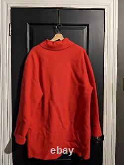 Vintage Hilary Radley Pure Laine Vierge New Virgin Wool Coat Jacket Size 8 Red